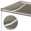 vidaXL Ručne zaťahovacia markíza s LED 6x3,5 m krémová