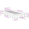 vidaXL Posteľný rám dub sonoma 90x190 cm kompozitné drevo
