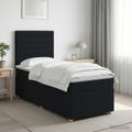 vidaXL Posteľ boxspring s matracom Čierna 80 x 200 cm Látka