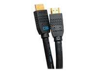 In-Wall M/M - Kabel HDMI s ethernetem - HDMI s piny (male) do HDMI s piny (male) - 10.7 m - černá - aktivní, podpora 4K60Hz