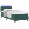 vidaXL LED box s pružinami Tmavozelená 90 x 200 cm Zamat