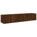 vidaXL TV nástenné skrinky s LED svetlami 2 ks hnedý dub 80x35x31 cm