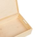 VidaXL Drevená škatuľka s vekom a držadlami 40x30x13 cm borovica