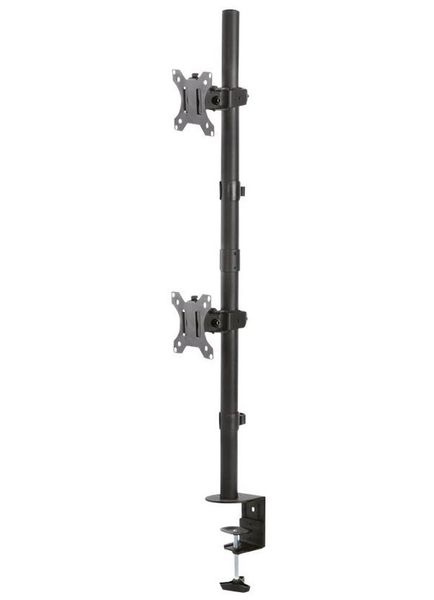 Neomounts FPMA-D550DVBLACK/Držák displeje/na stůl/10-32"/svorka/VESA 100X100/nosn. 2x6kg/2 displeje vert/černý Držák, VESA, stolní, pro 2 ploché monitory nad sebou, úhloprícka 10"-32", náklon 90°, otácení 180°, rotace 360°, nosnost 12kg, ce