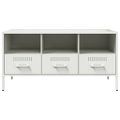 vidaXL TV skrinka biela 100,5x39x50,5 cm oceľ