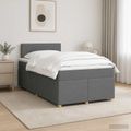 vidaXL Posteľ boxspring s matracom Tmavosivá 120 x 200 cm Látka