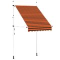 vidaXL Ručne zaťahovacia markíza 150 cm oranžová a hnedá