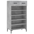 vidaXL Botník betónovo sivý 60x35x105 cm kompozitné drevo