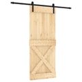 vidaXL Posuvné dvere Prírodná a čierna 85 x 210 cm