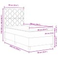 vidaXL Posteľ s pružinovým rámom Tmavomodrá 90 x 200 cm Zamat