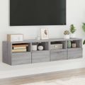 vidaXL TV nástenné skrinky 2ks sivé sonoma 60x30x30cm kompozitné drevo