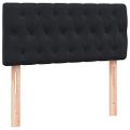 vidaXL Posteľný rám boxspring s matracom a LED čierny 90x220 cm zamat