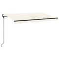 vidaXL Automaticky zaťahovacia markíza 450x300 cm krémová
