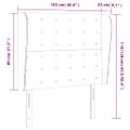 vidaXL Čelo postele so záhybmi čierne 103x23x118/128 cm látka