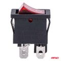 Prepnúť kolískový s červeným podsvietením 6A 250V AMiO-04439