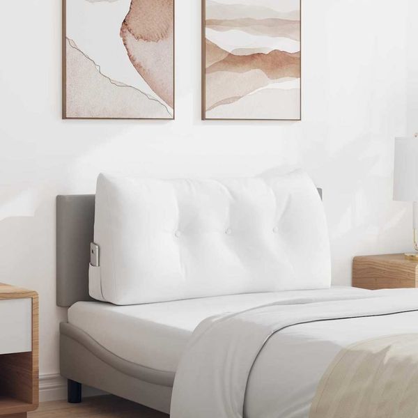 vidaXL Poduška na chrbát Biela 100 x 24 x 50 cm látka