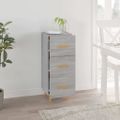 vidaXL Komoda sivý dub sonoma 34,5x34x90 cm spracované drevo