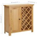 vidaXL Skrinka na víno na 11 fliaš 80x32x80 cm dubový masív