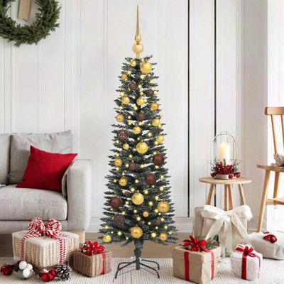 vidaXL Umelý vianočný stromček Zelená 120 cm PVC, plast a oceľ