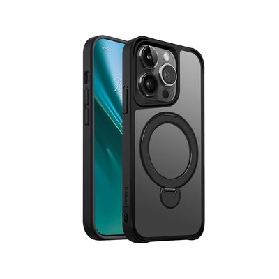 Puzdro Etteri Matt Mag Ring pre iPhone 14 Pro 6,1" čierne