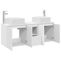vidaXL Set kabinetov do kúpeľne 3 ks Biela 53 x 35 x 63 cm