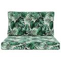 vidaXL Vankúš na vonkajšiu pohovku Polyester Vzor s listami 80 x 80 cm