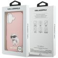 Obal Karl Lagerfeld IML Aquarelle Choupette & Logo MagSafe pre iPhone 17 ružový