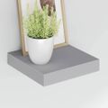 vidaXL Plávajúce nástenné police 4 ks, sivé 23x23,5x3,8 cm, MDF