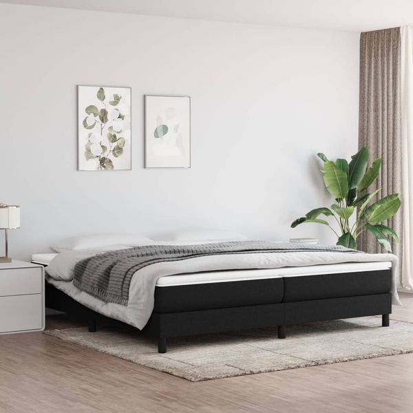 vidaXL Posteľný rám s boxspringom čierny 200x200 cm látka