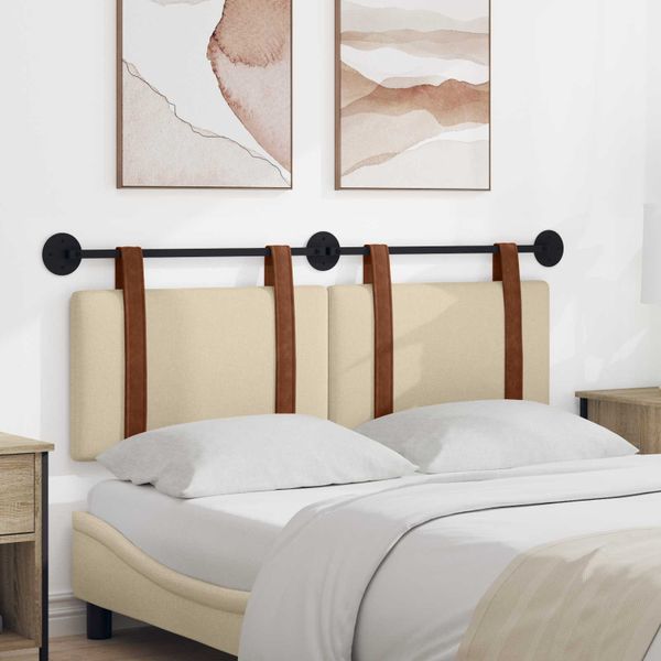vidaXL Závesná Čelá Nástenný Krémová 130 x 55 x 5 cm Antik PU