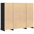 vidaXL Highboard Čierny dub 132 x 35,5 x 103,5 cm Kompozitné drevo