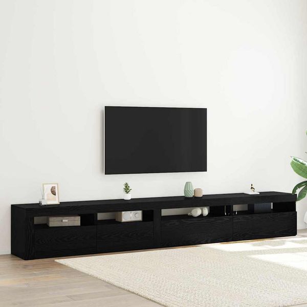 vidaXL Zostava TV skriniek 3 pcs Čierny dub 270 x 35 x 40 cm