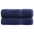 vidaXL Prémiové utierky na ruky SOLUND 2 ks námornícka modrá 50x100 cm 600 g/m²
