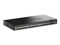 D-Link SmartPro DGS-1530-52 - Prepínač - inteligentný - 48 x 10/100/1000 + 4 x 10 Gigabit SFP+ - desktop, Dá sa namontovať do rozvádzača