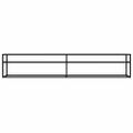 vidaXL TV stolík priehľadný 220x40x40,5 cm tvrdené sklo