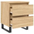 vidaXL Nočné stolíky 2 ks dub sonoma 40x35x50 cm kompozitné drevo
