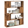vidaXL skrinka na knihy/priehradka Old Wood 100x24x124,5 cm