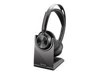 Slúchadlá - náhlavné - Bluetooth - bezdrôtové - potlačenie hluku - USB-C cez adaptér Bluetooth, USB-A cez adaptér Bluetooth - čierna - s nabíjacím stojanom - certifikované pre Zoom, certifikované pre Microsoft Teams