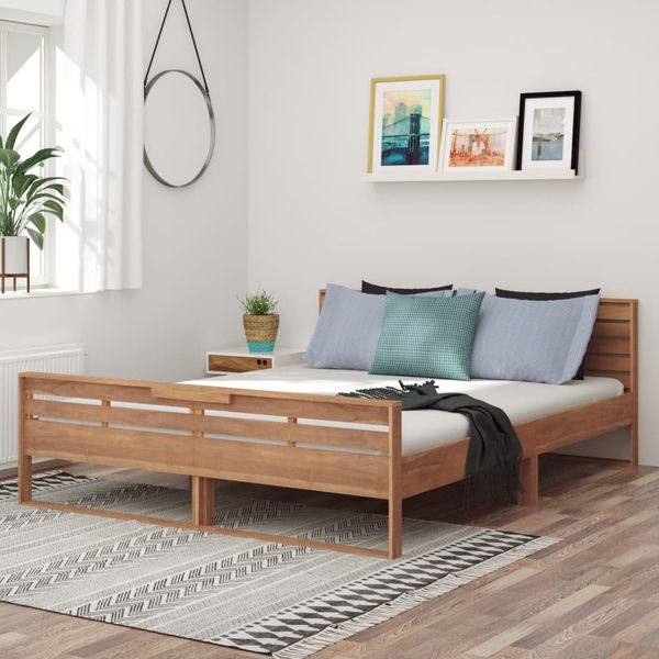 vidaXL Posteľný rám z teakového dreva 160x200 cm