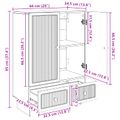 vidaXL Servírovacia skriňa Remeselný Dub 66 x 34,5 x 95 cm