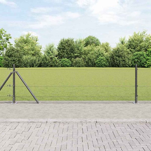 vidaXL Vonkajší zváraný drôtový plot s betónovým základom 25 x 0,6 m