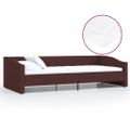 vidaXL Pohovka s matracom a USB fialová látková 90x200 cm