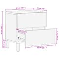 vidaXL Nočný stolík Biela 40 x 33 x 46 cm Masívne mango drevo
