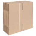 vidaXL Skladací box s úložiskom 50 ks Prírodná 20 x 20 x 20 cm Kartón