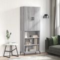 vidaXL Vysoká skrinka sivý dub sonoma 69,5x34x180 cm spracované drevo