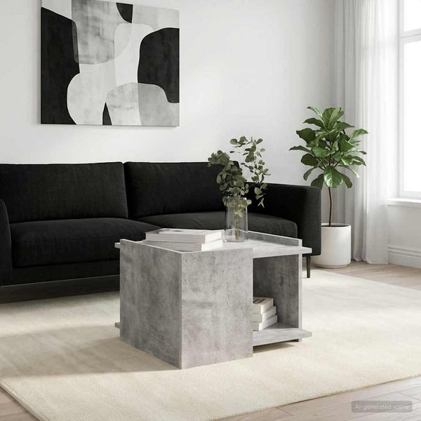 vidaXL Konferenčný stolík Betónovo sivá 50,5 x 50 x 33 cm