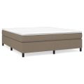vidaXL Posteľný rám boxspring s matracom sivohned 160x200 cm látka
