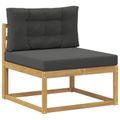 vidaXL Záhradná súprava gaučov 4 ks Biela a antracitová Polyester