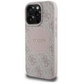 Puzdro Guess HC MagSafe PU 4G Circle s klasickým logom pre iPhone 16 Pro ružové