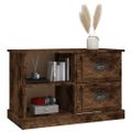 vidaXL TV skrinka dymový dub 73x35,5x47,5 cm spracované drevo